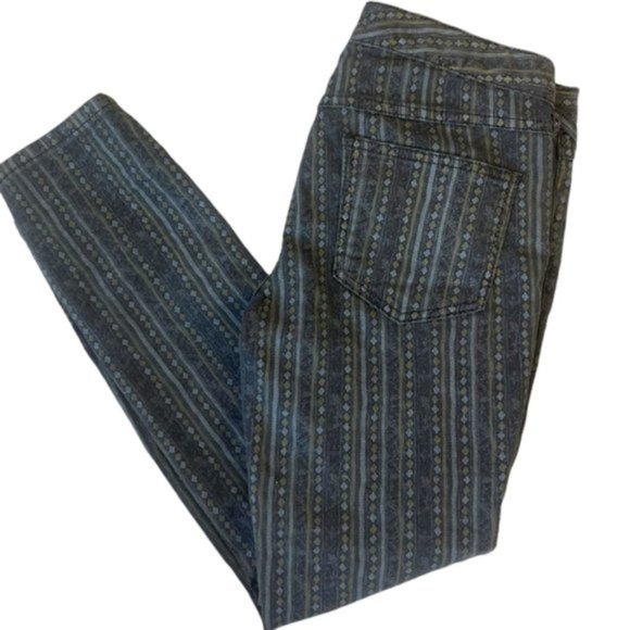 Free People Denim - Free People Diamond Striped Skinny Jeans